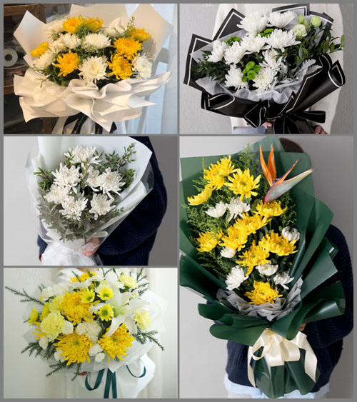 河北沧州肃宁县万里镇白事花束代送